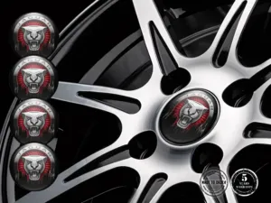 Jaguar Ruota Badge Edizione Etichette Cupola Resina
